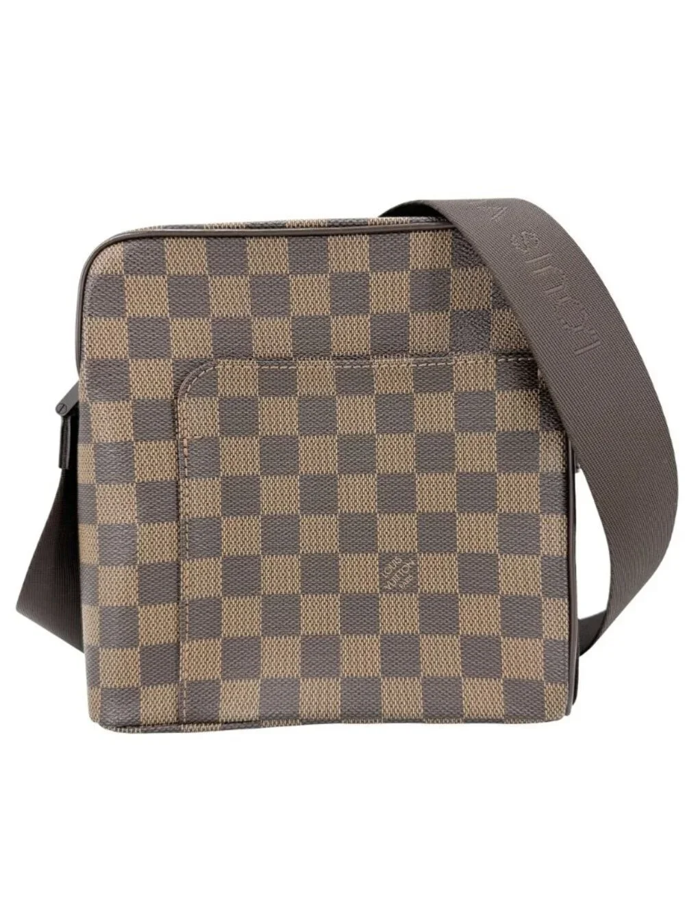 Louis Vuitton Shoulder Bag Olaf PM Crossbody Damier Canvas Brown Gold